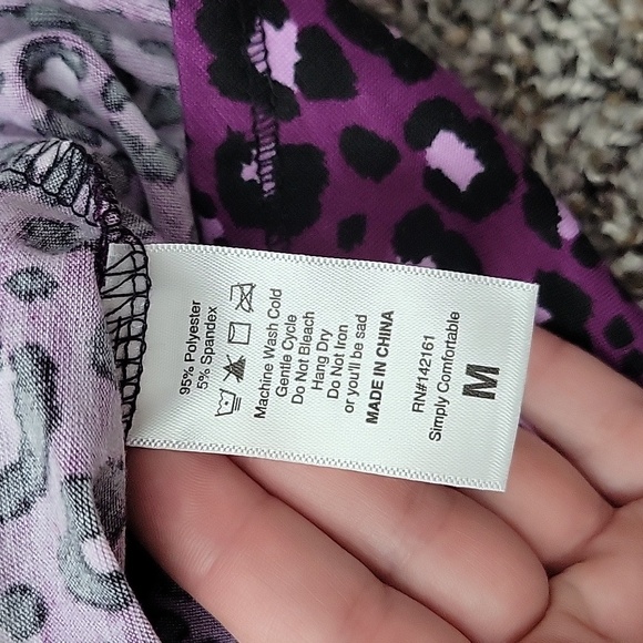Lularoe Purple Cheetah print tank - Picture 4 of 5